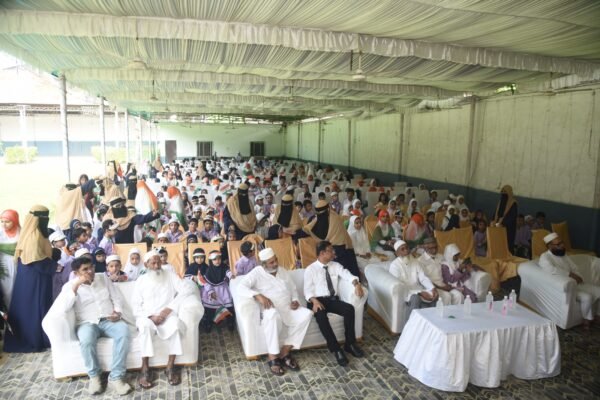 Parents and guests seated under the marquee at a DAPS Raebareli school function